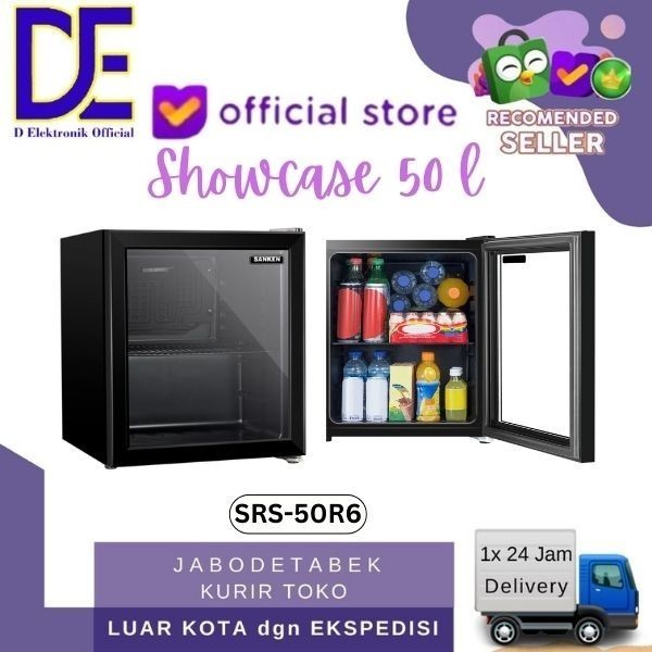 KULKAS MINI SANKEN SRS-50R6 SHOWCASE MINI BAR KULKAS / HEMAT LISTRIK 50 WATT
