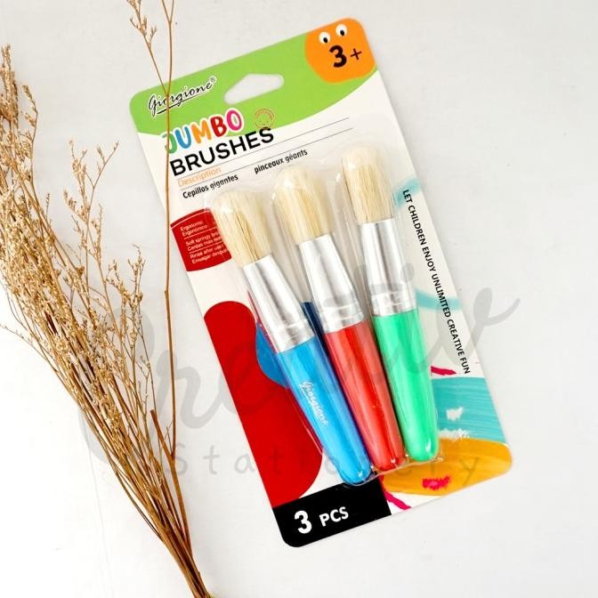 

TERMURAH - GIORGIONE Jumbo Brushes Bristle Kuas Lukis Putih Nylon 3 Pc G-HO-003