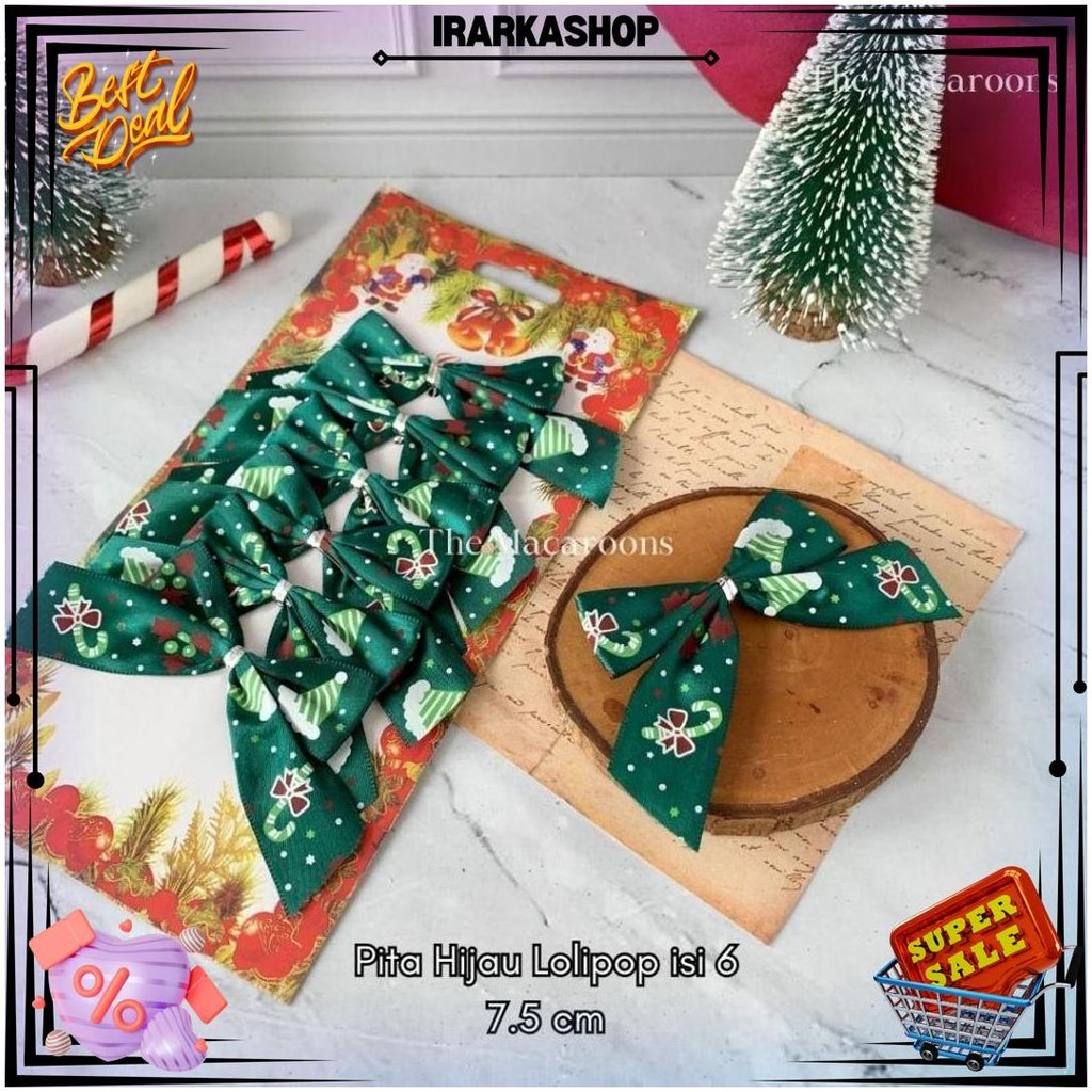 

Pita Natal Dekorasi Pohon Natal / Hiasan Aksesoris Hampers Parcel D Termurah