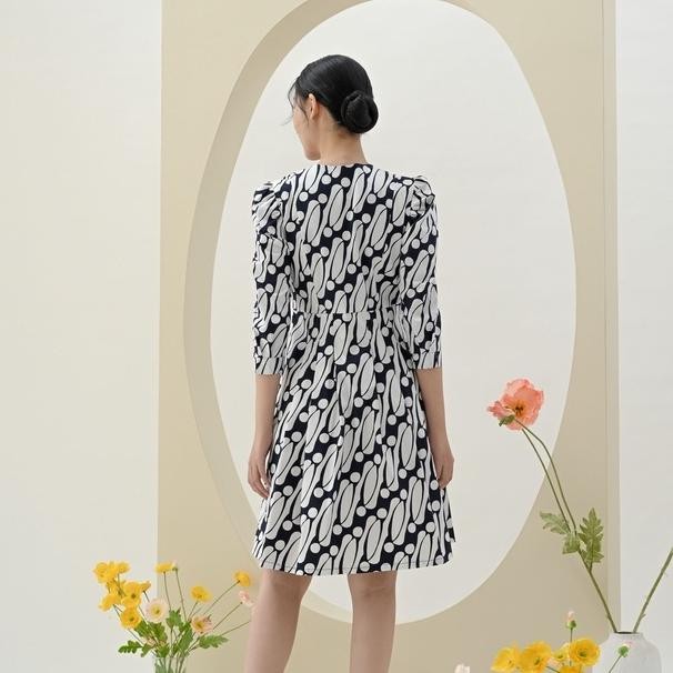 Dress Batik 308 AON/ Batik Wanita Modern/ Dress Panjang/ Seragam Batik/ Couple Batik