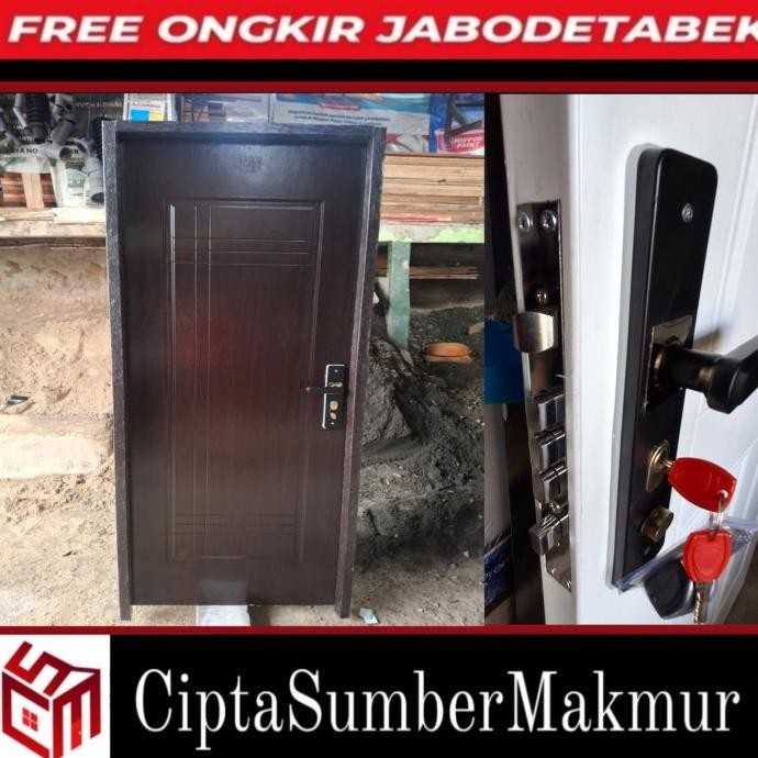 PINTU BAJA / PINTU KAMAR BAJA TYPE ECO SERIES WHITE & WOOD COLOUR KRW