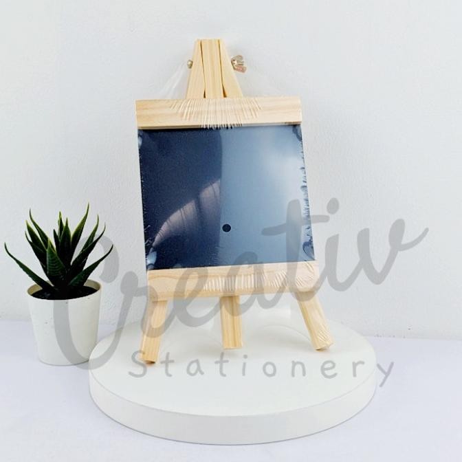 

V Tec Mini Black Board + Stand - Papan Tulis Hitam Stand 10 x 12 cm