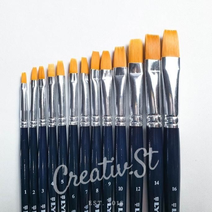 

BEBAS ONGKIR - Kuas Lukis Lyra Giotto FLAT NO 01 - 16 SET Taklon Art Brush