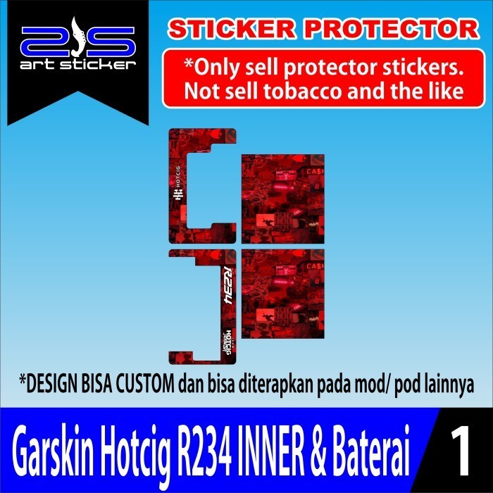 COD Inner Baterai Hc R234 Rainbow Red Stiker Skin Casing Bayar Ditempat Buy1get1free