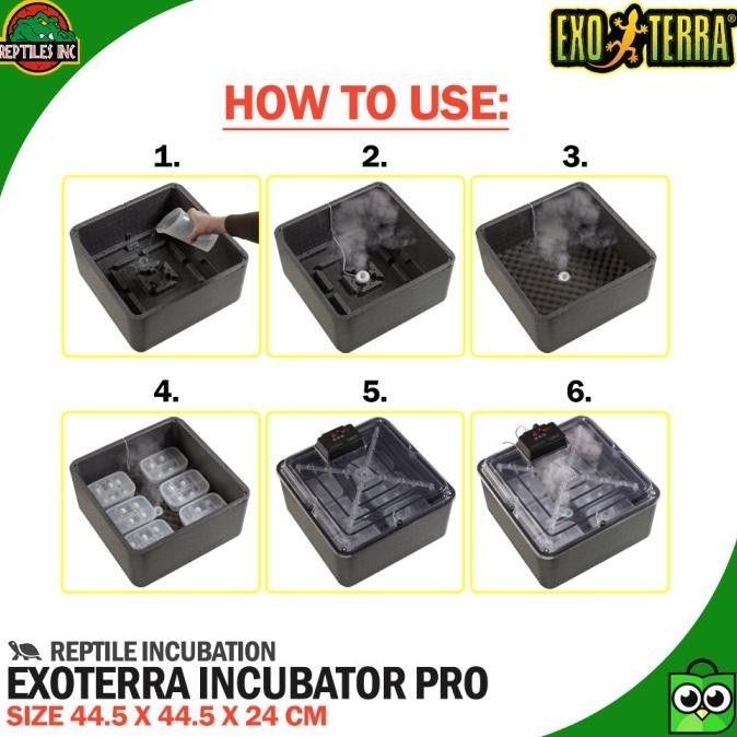 Exoterra Incubator Pro Inkubator Telur Reptil Gecko Kura Iguana Ular