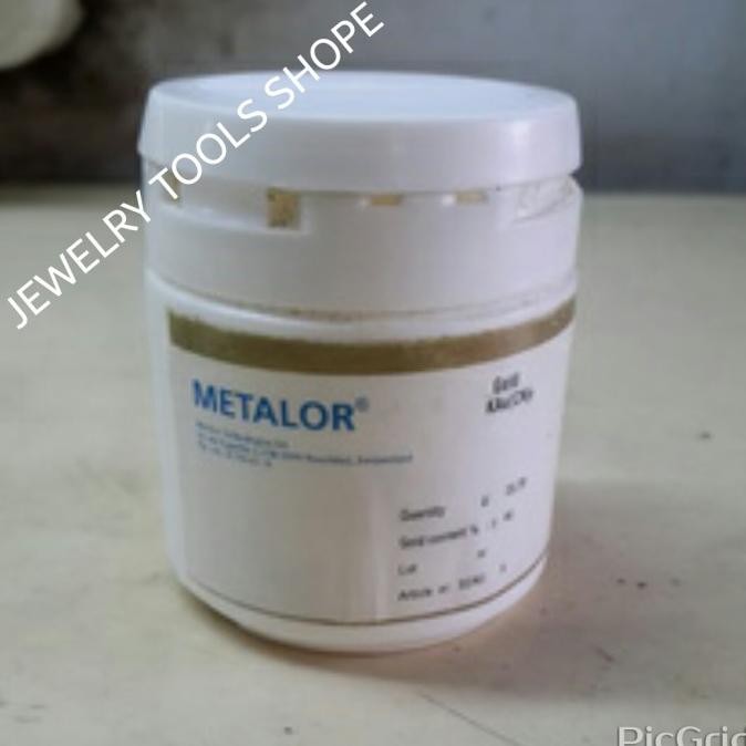 

BEBAS ONGKIR - Bubuk emas METALOR 40% ( per gram )