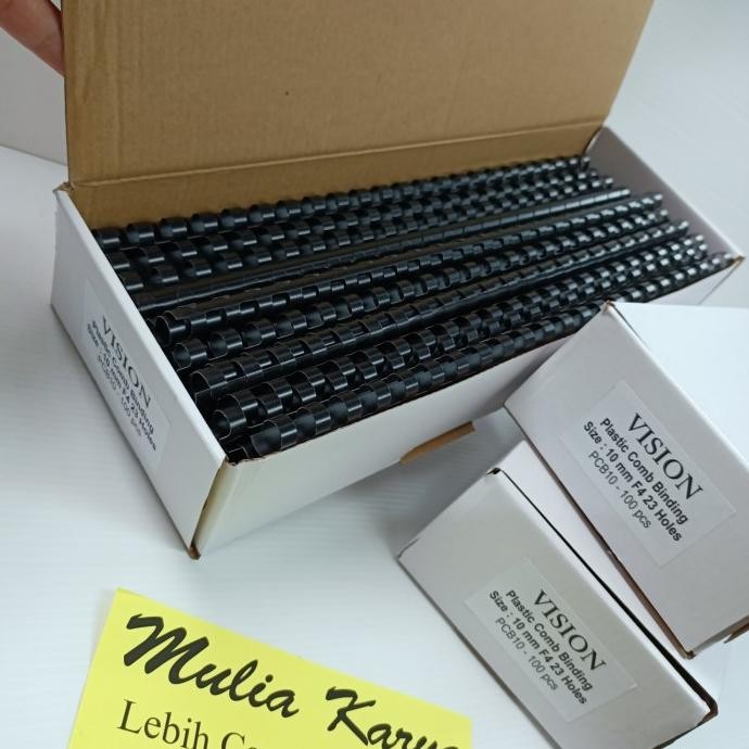 

Spiral Plastik Jilid 3/8 - 10 Mm Folio 23 Lubang Isi 100 Bh