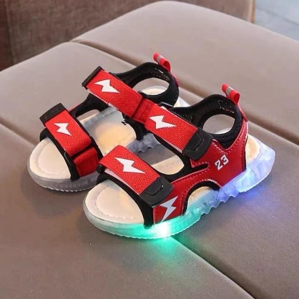Sepatu Sendal Led Anak Perempuan Sandal Lampu Anak Laki - Laki