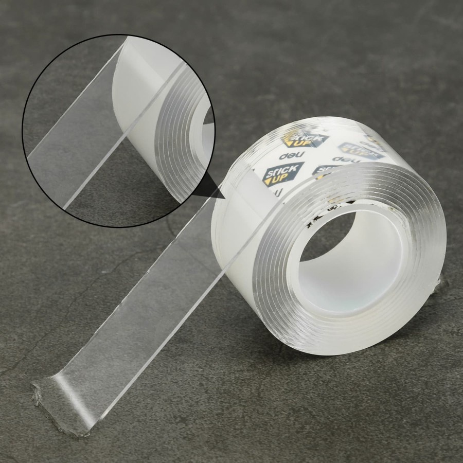 

Deli EA35201 double sided tape, dua sisi transparan (1 roll / kartu)