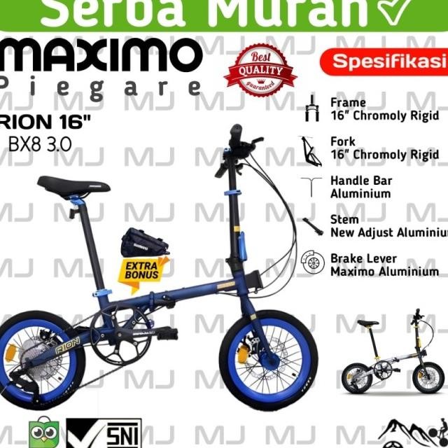 Sepeda Lipat O Piegare 16 Inch Rion Bx8 3.0