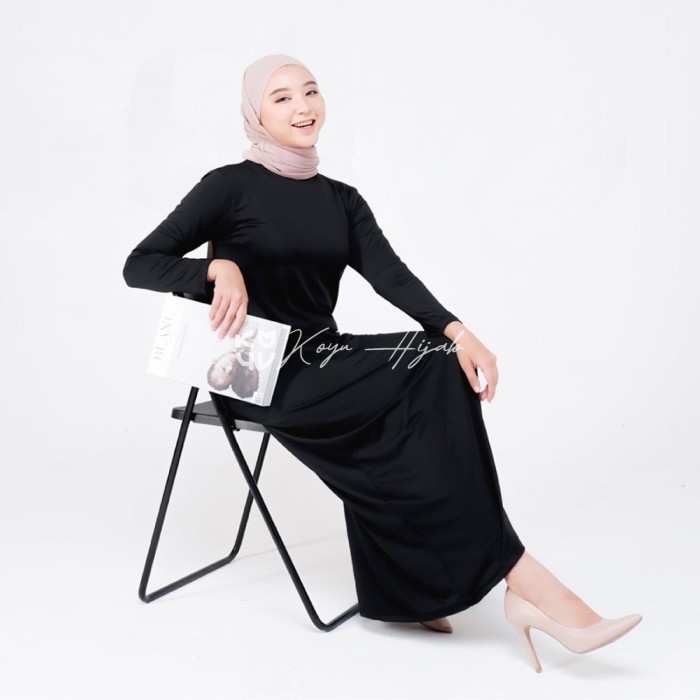 Koyu Hijab Iner Manset Dress Jersey Kalia