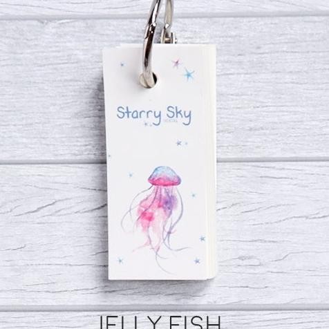 

Starry Sky Keychain Plain Notepad [CREATIV] - JELLY FISH