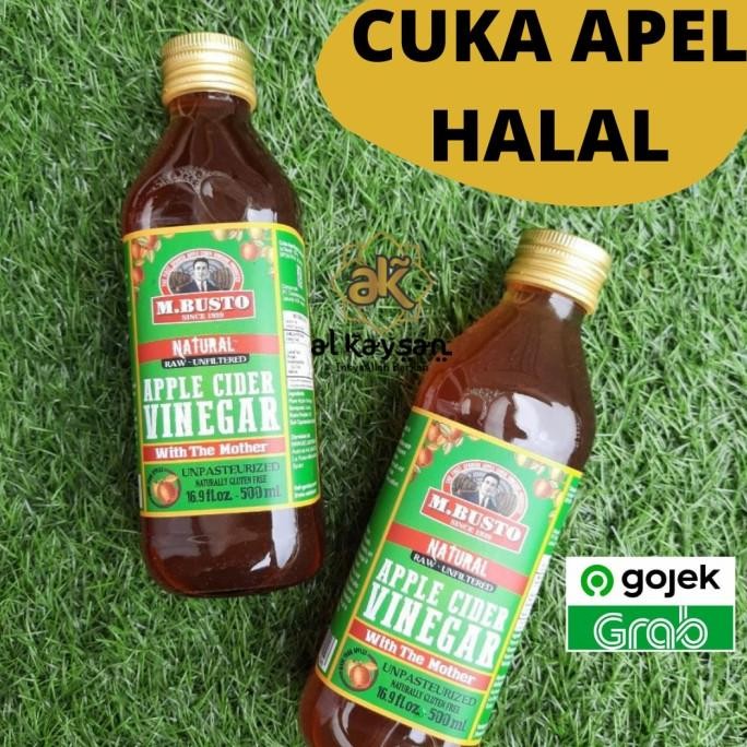 

HOT SALE CUKA APEL ORGANIK M BUSTO APPLE CIDER VINEGAR HALAL 500 ML