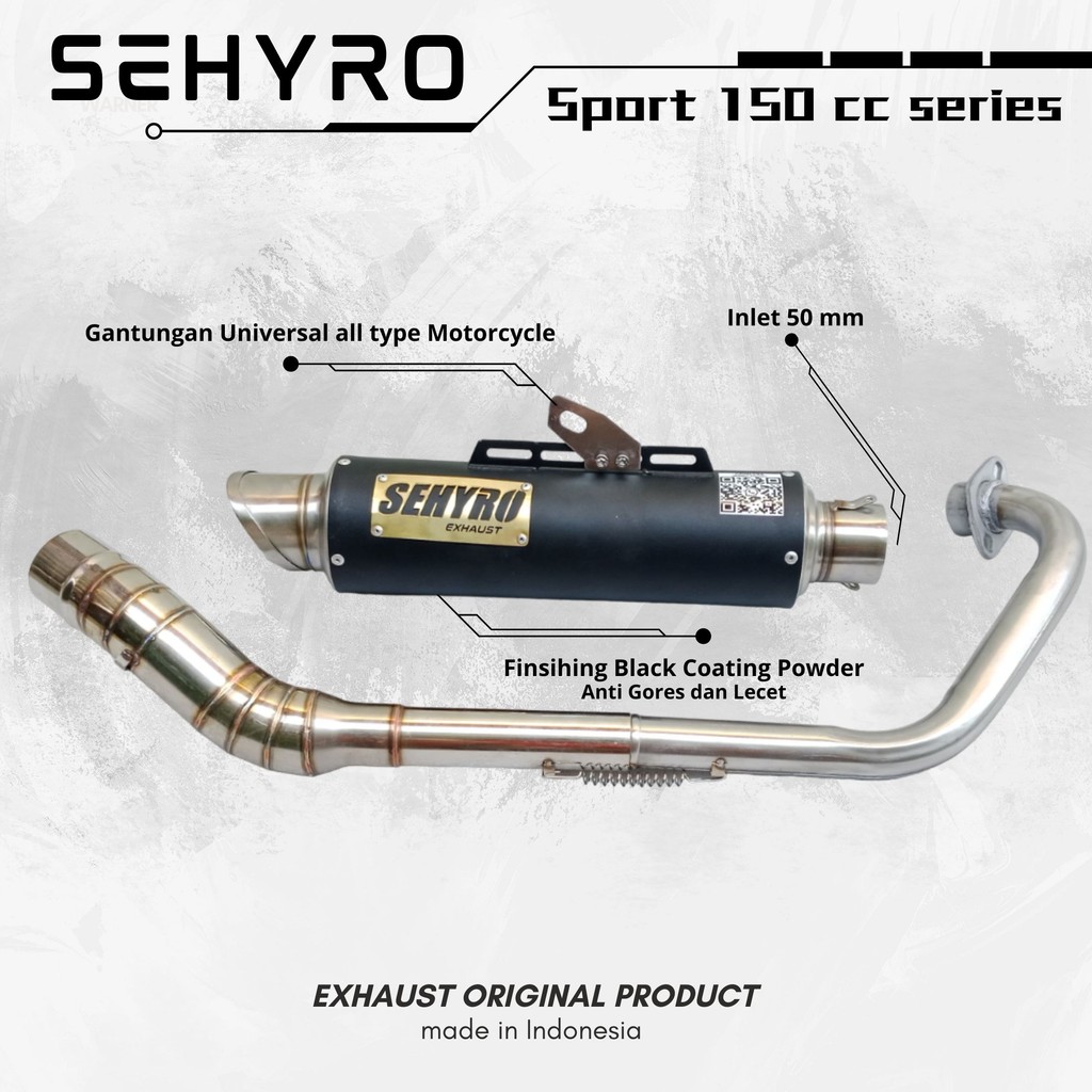 KNALPOT RACING ORIGINAL PROLINER BY SEHYRO PNP VIXION CBR SATRIA FU R15 SONIC SUPRA GTR MX KING DLL