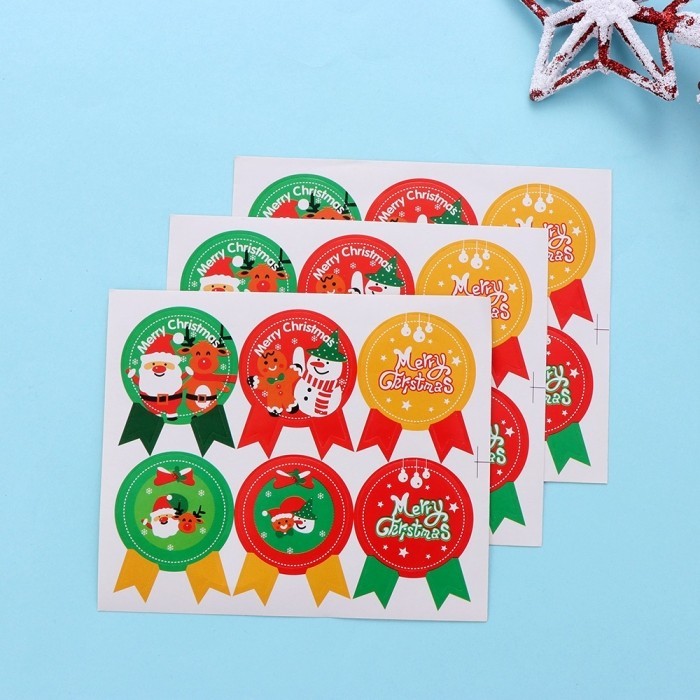 

,,,,,,,] Stiker Label christmas / Stiker hampers isi 40 stiker