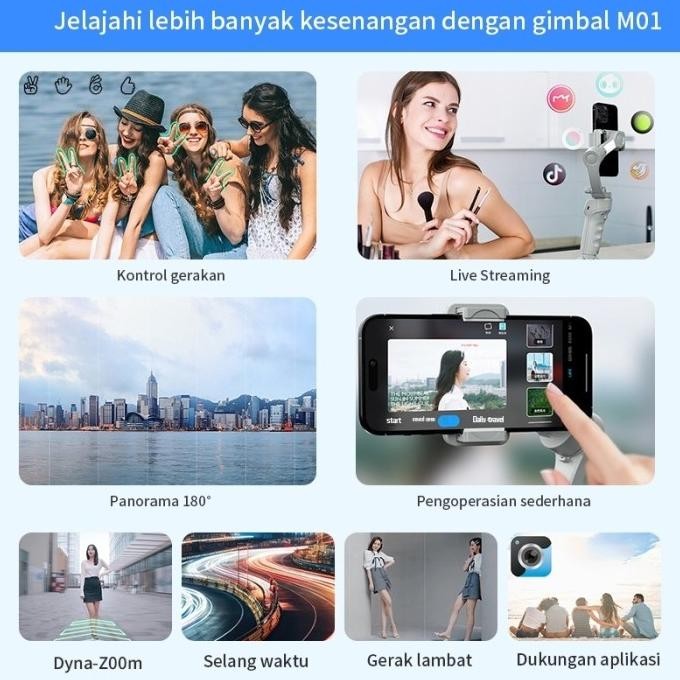 Smartcom M01 Gimbal Hp 3 Axis Gimbal Stabilizer Hp Smartphone