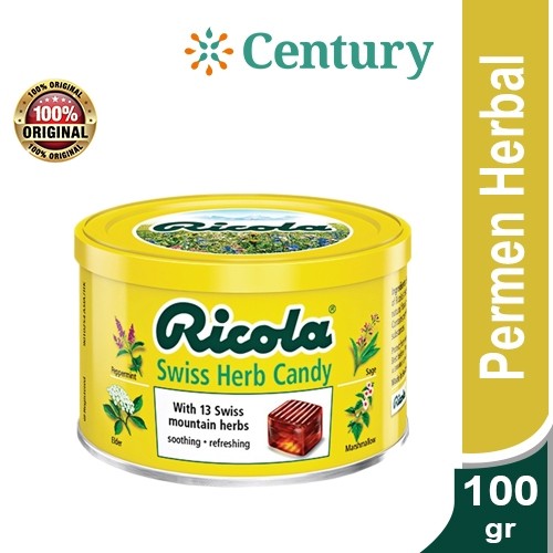 

RICOLA HERB CANDY TIN 100 GR /PERMEN/ PERMEN TENGGOROKAN