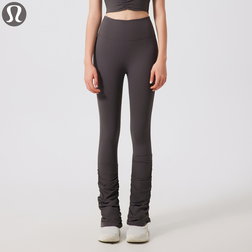 New Arrival 2025 Lululemon High Waist Hip Lift Yoga Pants Women's Pile Pants Sports Leggings Fitness