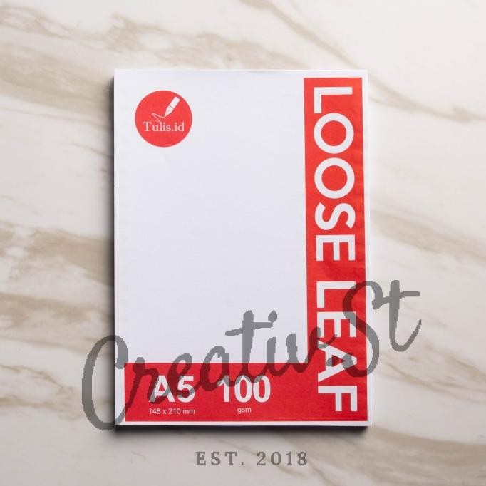 [Tulis.Id] Kertas Loose Leaf Binder Paper A5 100 GSM Grid Dotted Blank
