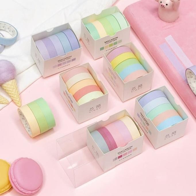

Masking Tape Set 5pc Pastel Macaron [CREATIV]