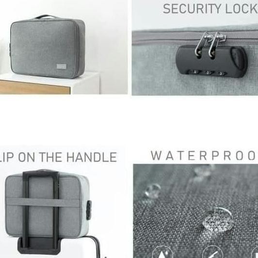 

MURAH LOCKIT TRAVEL DOCUMENT BAG 3 DIGIT PASSWORD TAS DOKUMEN ANTI AIR