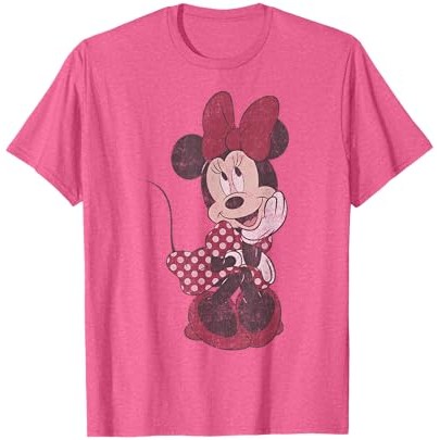 Kaos Vintage Disney Mickey And Friends Minnie Mouse Shy |KLxJGCUv|