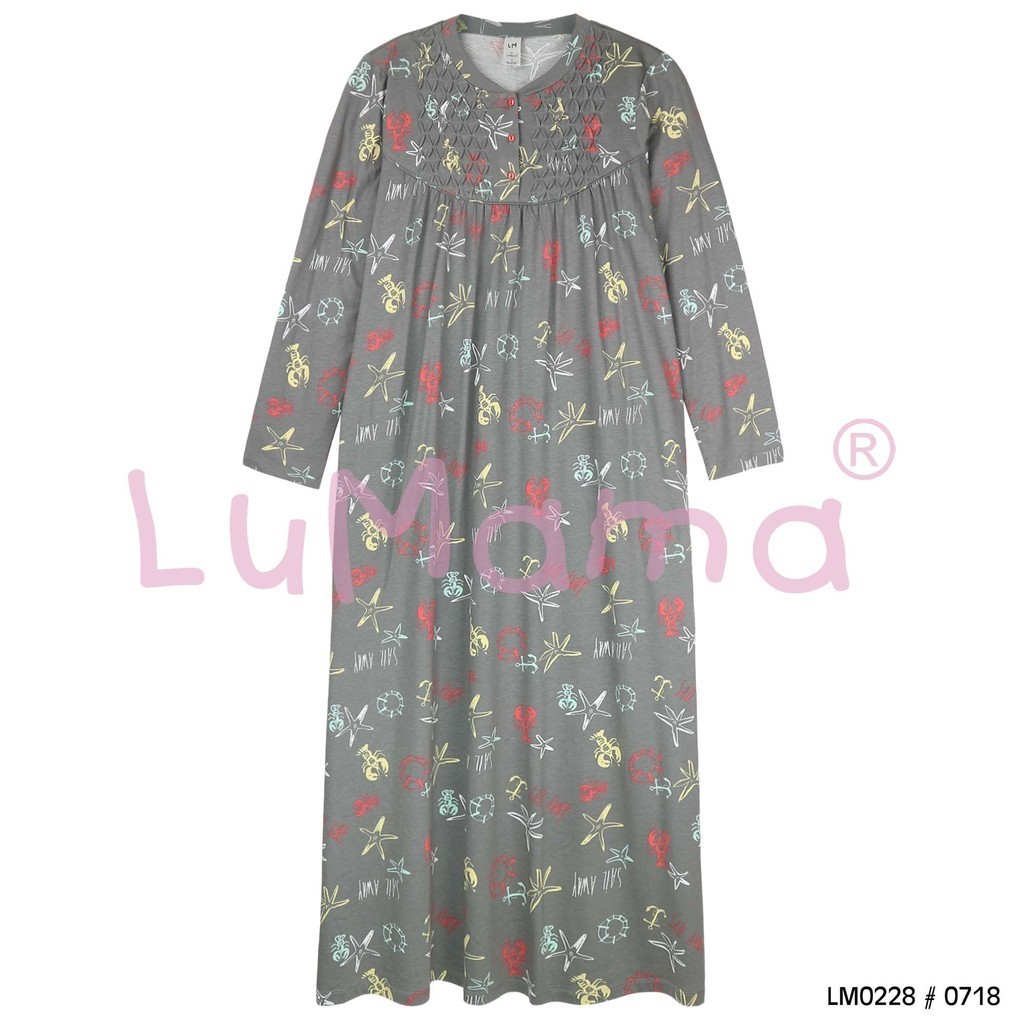 LuMama Daster Gamis Wanita Lengan Panjang / LM0228 0718
