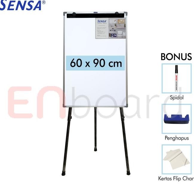 

Flip Chart / Flipchart / Papan Presentasi Non Magnet Sensa 60 X 90 Cm Terbaru