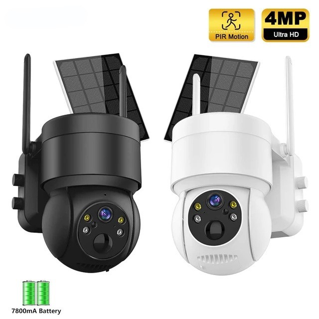 CCTV Solar IP Camera 4MP Outdoor Wifi Tenaga Surya Battery