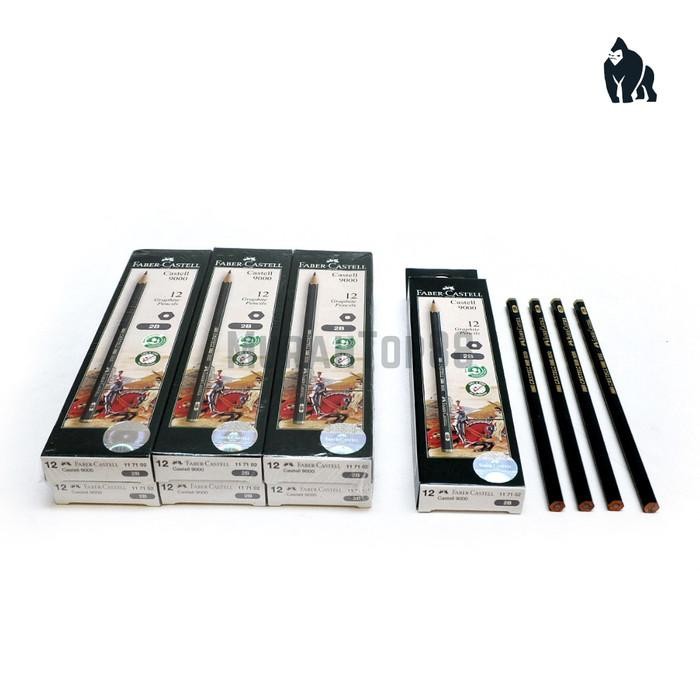 

Pensil Faber Castell 2B 9000 Graphite Original [Per Box Isi 12 Pcs]