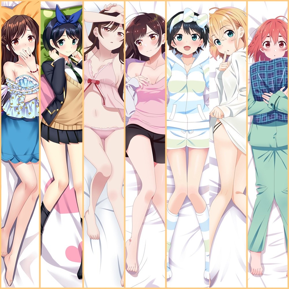 【Tersedia】50x150cm Anime Rent A Girlfriend Mizuhara Chizuru Dakimakura Sarung Bantal Tubuh Pelukan S