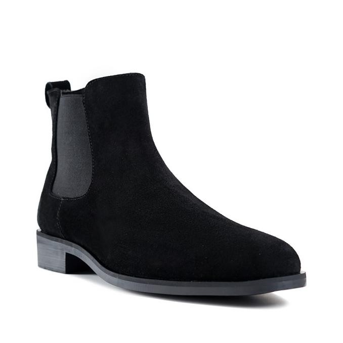 Prabu - Asthabrata 2.0 Suede Black Sepatu Kulit Chelsea Boots Pria