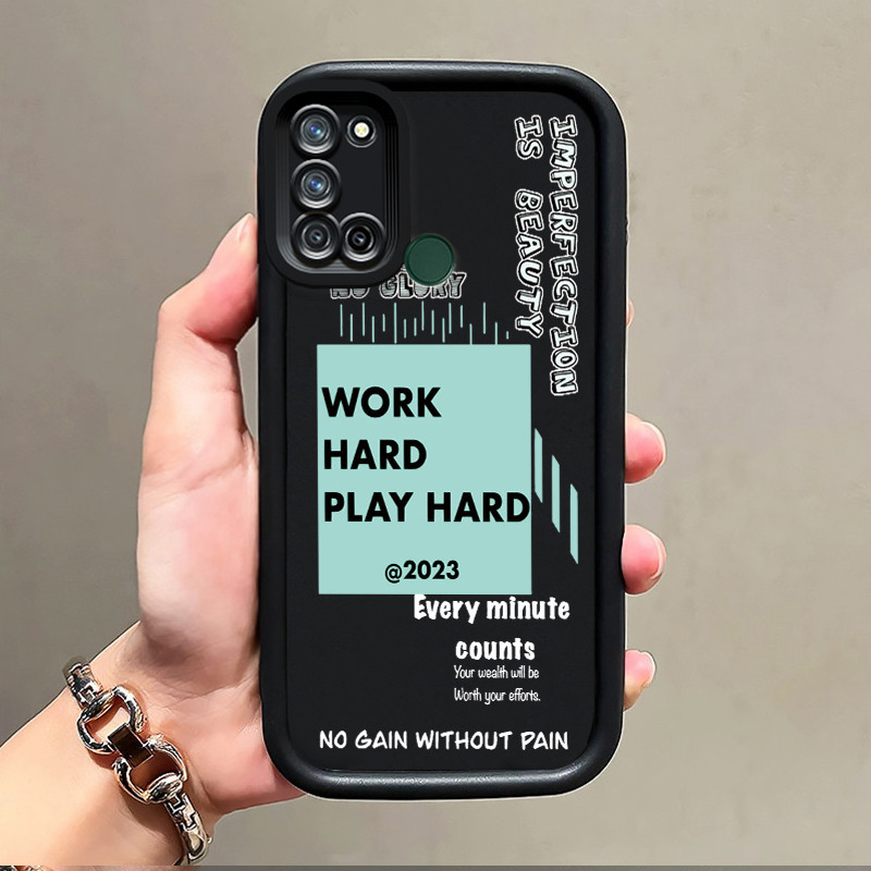 Casing Hp Realme 7i Realme C17 Case Casing HP Kesing stiker Bahasa Inggris Softcase cangkang lunak p