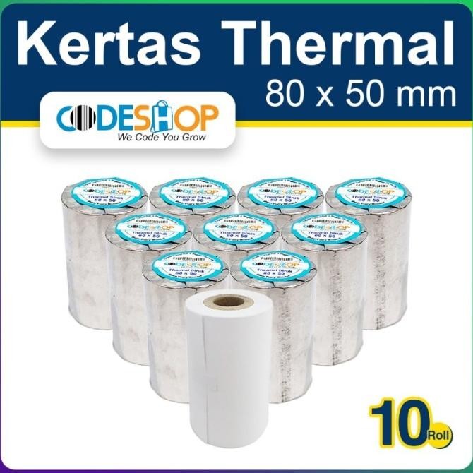 

Terlaris Kertas Thermal Otani 80 x 50 mm Struk 80mm 80x50mm (10 Roll) SALE