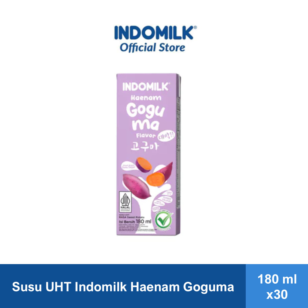 

Susu UHT Indomilk Haenam Goguma 180ml x30