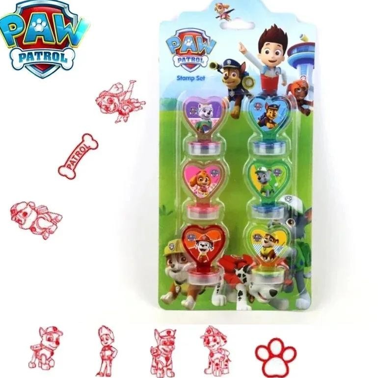 

paw patrol toy stamp suit cute anime figure patrol canine childrens cartoon toy stamp elementary kids stationery supplies gifts