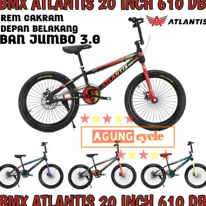 SEPEDA BMX ATLANTIS 20 INCH 610 CAKRAM BAN JUMBO BESAR 3.0 ANAK LAKI