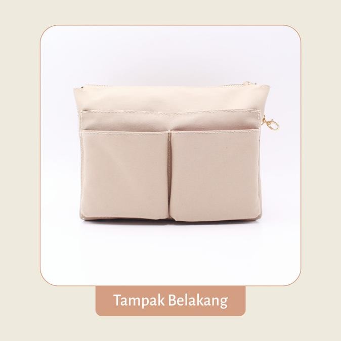 D'renbellony Quinn Bag Organizer - Bag Organizer Canvas - Dalaman Tas - Small, Black