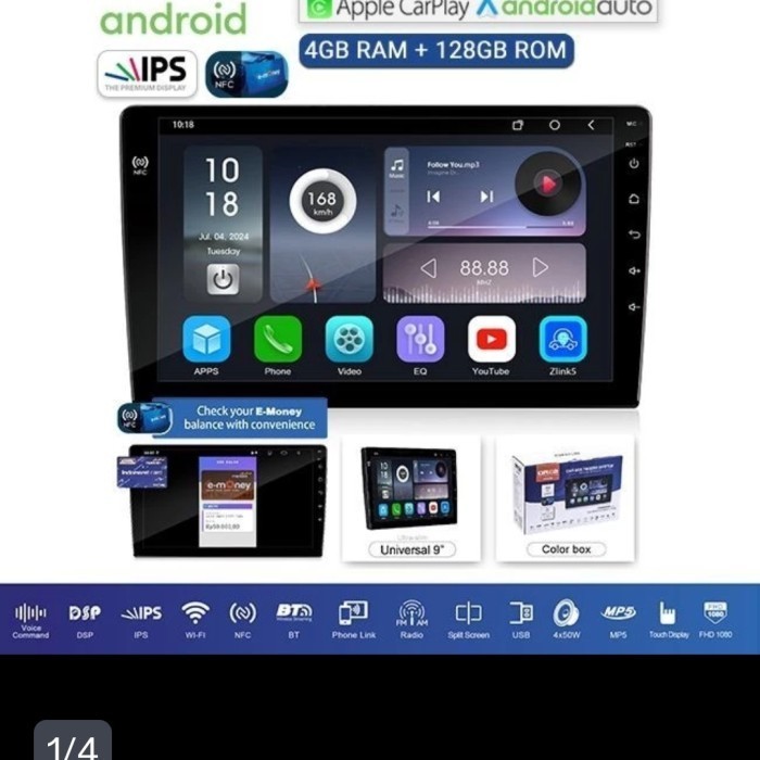 NEW Head Unit Android ORCA ADR-9988 Standard NFC Series 10 inch ram 4 -128