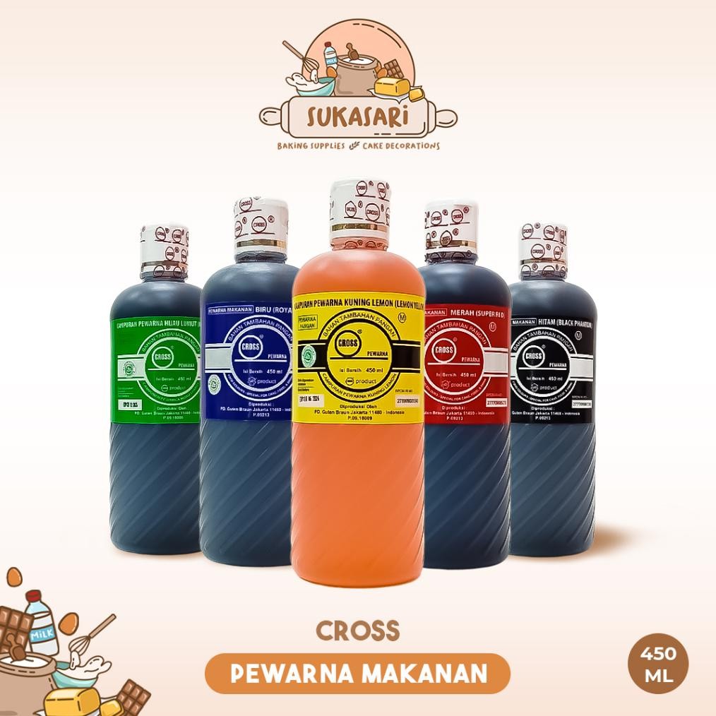 

Sukasari - Pewarna Makanan 450ml / Cross Food Coloring Oil Based
