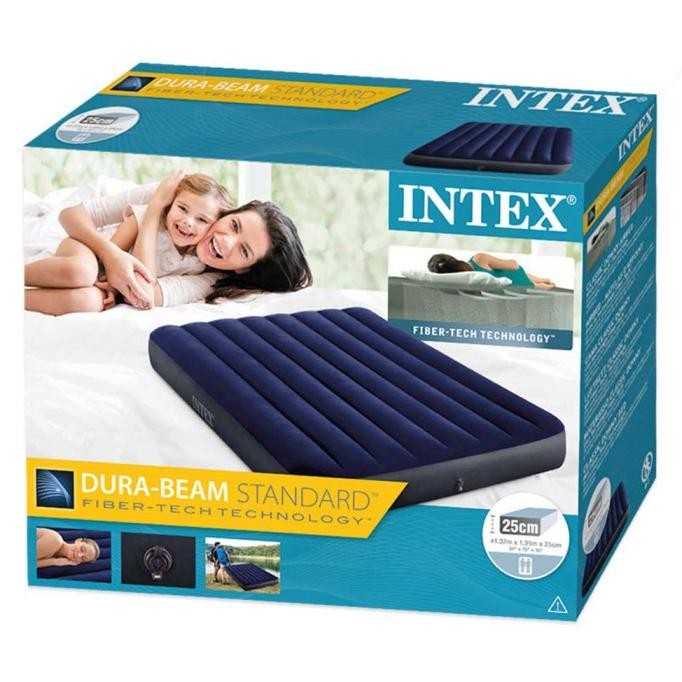 Intex kasur angin durabeam double blue 64758
