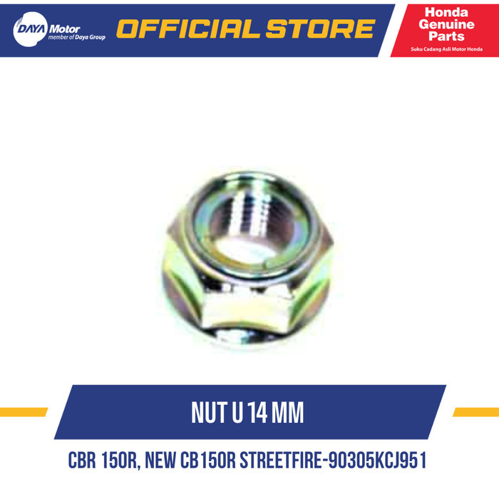 Nut U 14mm CBR 150R, New CB150R Streetfire 90305KCJ951