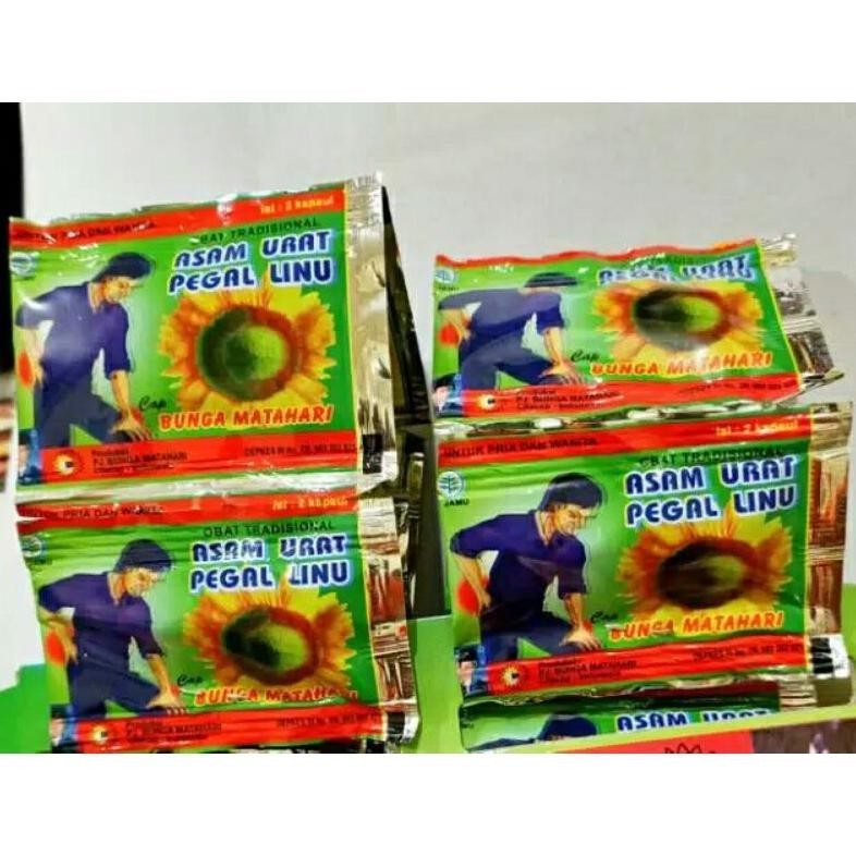 

New Arrival Jamu Asam Urat Pegal Linu Cap Bunga Matahari 20 Sachet @ 2 Kapsul New Arrival
