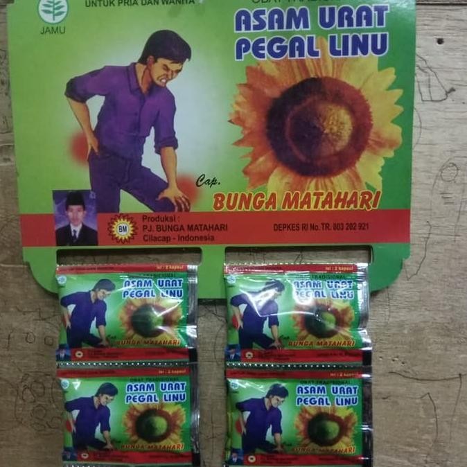 

Terlaris Jamu Asam Urat Pegal Linu Cap Bunga Matahari 20 Sachet @ 2 Kapsul Terlaris