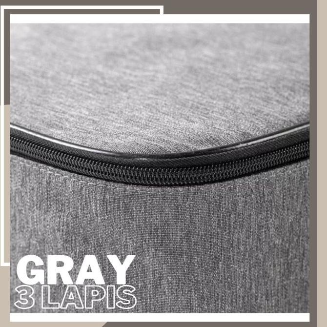 

TAS PENYIMPANAN DOKUMEN ANTI AIR TRAVEL BAG STORAGE WARNA ABU 3 LAPIS