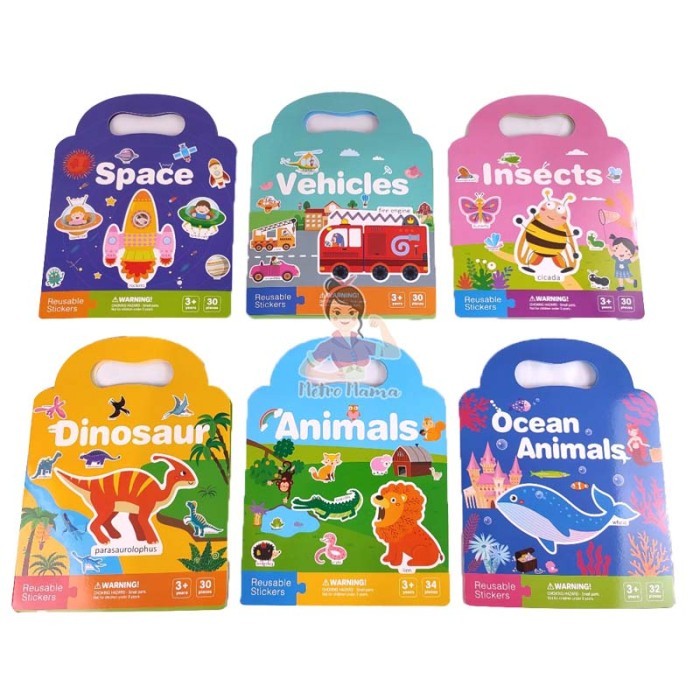 Buku Aktivitas Stiker Anak Reusable Stiker Book Waterproof