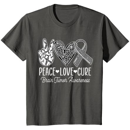 Kaos Dukungan Tumor Otak Peace Love Cure Kesadaran Tumor Otak |FaIf9SY2|