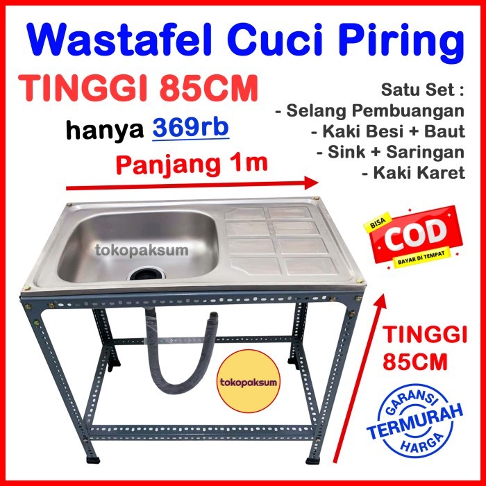 Wastafel Cuci Piring Portable Bak Cuci Piring Stainless Kitchen Sink