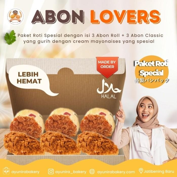 

Paket Hemat Roti Abon Lovers - 3 Pcs Abon Roll & 3 Pcs Abon Classic