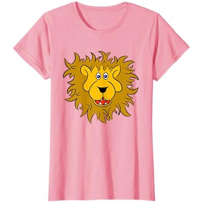 Kepala singa yang ramah dengan singa T-Shirt |WsCm7mgy|